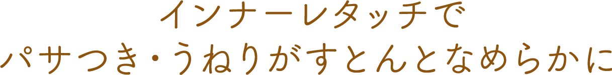 インナーレタッチでパサつき・うねりがすとんとなめらかに